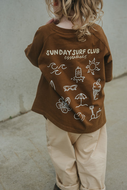 Sunday Surf Club Tee - Cacao