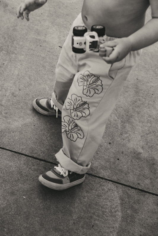 Hibiscus Pants - Sand