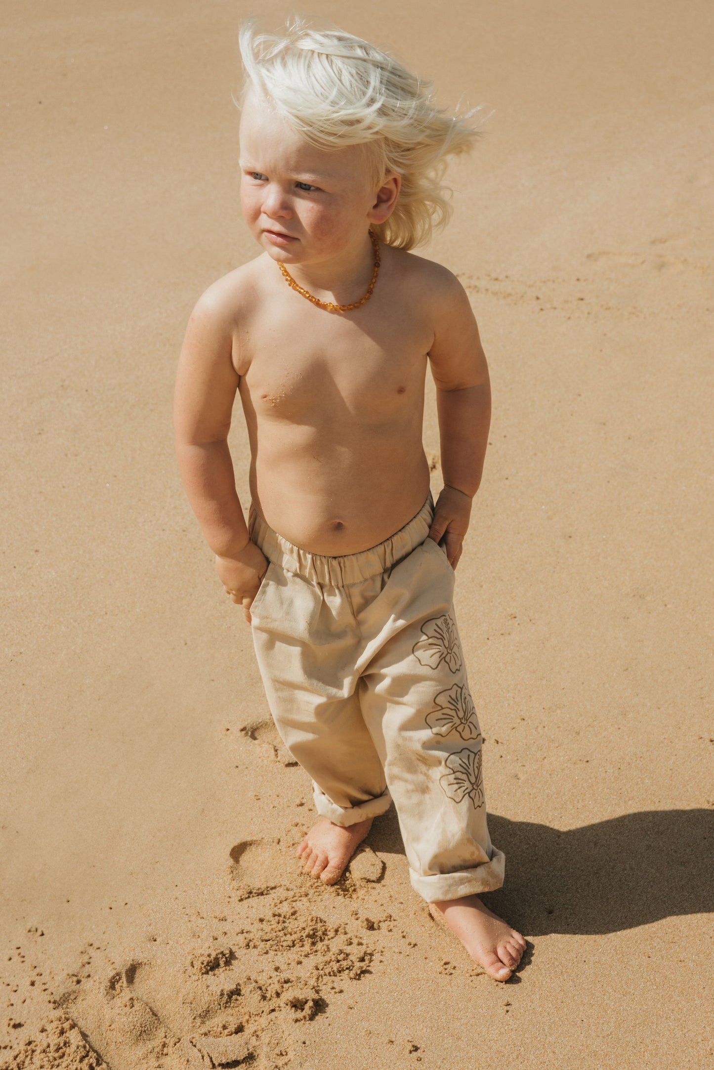 Hibiscus Pants - Sand